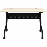 Lorell 48" x 23.6" Modern Elm/Black Flip-Up Training Table (LLR66377) Each