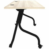 Lorell 72" x 23.6" Modern Elm/Black Flip-Up Training Table (LLR66375) Each