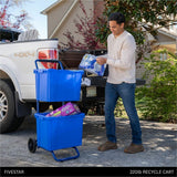 Five Star Products Recycling Cart for Bins, 400 lb Load Capacity, Steel, Blue  (FSP001) Each