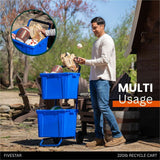 Five Star Products Recycling Cart for Bins, 400 lb Load Capacity, Steel, Blue  (FSP001) Each