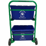 Five Star Products Recycling Cart for Bins, 220 lb Load Capacity, Aluminum, Green  (FSP002) Each