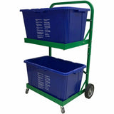 Five Star Products Recycling Cart for Bins, 220 lb Load Capacity, Aluminum, Green  (FSP002) Each