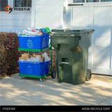 Five Star Products Recycling Cart for Bins, 220 lb Load Capacity, Aluminum, Green  (FSP002) Each