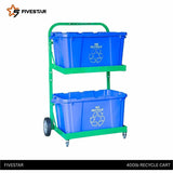 Five Star Products Recycling Cart for Bins, 220 lb Load Capacity, Aluminum, Green  (FSP002) Each