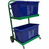 Five Star Products Recycling Cart for Bins, 220 lb Load Capacity, Aluminum, Green  (FSP002) Each