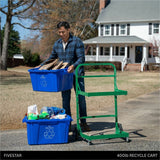 Five Star Products Recycling Cart for Bins, 220 lb Load Capacity, Aluminum, Green  (FSP002) Each