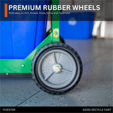Five Star Products Recycling Cart for Bins, 220 lb Load Capacity, Aluminum, Green  (FSP002) Each