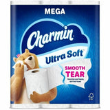 Charmin Ultra Soft Mega Roll, 2 Ply, Mega, White, Paper, 24/Pack (PGC19268) Case of 24