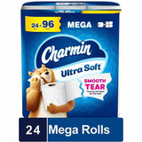 Charmin Ultra Soft Mega Roll, 2 Ply, Mega, White, Paper, 24/Pack (PGC19268) Case of 24