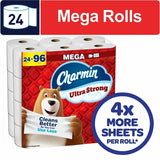 Charmin Mega Roll Bath Tissue, 2 Ply, 220 Sheets/Roll, 24/Carton (PGC13214) Case of 24