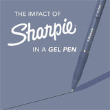 Sharpie S-Gel Gel Pen, Black Ink, 0.7 mm Pen Point, Retractable, Gel-based, Moonlit Midnight Barrel, Writing, 4/Pack (SAN2220964) Pack of 4