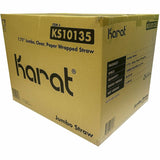 Karat Straw, 7.8" x, Clear, 500/Box (KRTKS10135) Box of 500