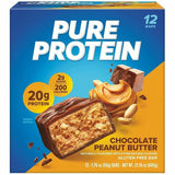 Pure Protein Bars, Low Sugar, Gluten-free, Peanut Butter Chocolate, Natural, 6/Box (NRN13805) Box of 6