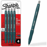Sharpie S-Gel Gel Pen, Black Ink, Green Barrel, 0.7 mm Pen Point, Retractable, Gel-based, Writing, 4/Pack (SAN2226123) Pack of 4