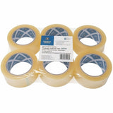 Business Source Heavy-duty Packaging/Sealing Tape, 110 yd Length x 1.87" Width x 1.6 mil Thickness, 3" Core, Clear, 6/Pack (BSN32926) Pack of 6