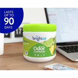 Bright Air Super Odor Eliminator Air Freshener, Gel, 14 fl oz, Zesty Lemon & Lime, 90 Day (BRI901292) Each