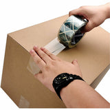 Business Source Crystal Clear Packaging Tape, 55 yd Length x 2" Width x 2.5 mil Thickness, 3" Core, Clear, 6/Pack (BSN64033) Pack of 6