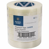 Business Source Filament Tape, 60 yd Length x 1" Width, 3" Core, White, Film (Fiberglass Reinforced) Backing, 1 Roll (BSN64025) 1 Roll