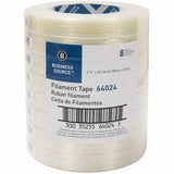 Business Source Filament Tape, 60 yd Length x 0.75" Width, 3" Core, White, Film (Fiberglass Reinforced) Backing, 1 Roll (BSN64024) 1 Roll