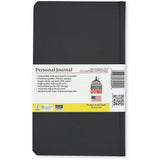 Dome Personal Journal, 60 lb Basis Weight, 5" x 8", 5 x 8 Inch Hardcover Black Lined Journal Notebook, Bright White Paper (DOM30009) Each