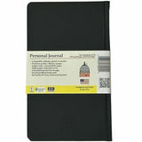 Dome Personal Journal, 60 lb Basis Weight, 5" x 8", 5 x 8 Inch Hardcover Black Lined Journal Notebook, Bright White Paper (DOM30009) Each