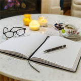 Dome Personal Journal, 60 lb Basis Weight, 8" x 10", 8 x 10 Inch Hardcover Black Lined Journal Notebook, Black Cover (DOM30013) Each