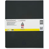 Dome Personal Journal, 60 lb Basis Weight, 8" x 10", 8×10 Inch Softcover Black Lined Journal Notebook, Bright White Paper (DOM30012) Each
