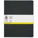 Dome Personal Journal, 60 lb Basis Weight, 8" x 10", 8×10 Inch Softcover Black Lined Journal Notebook, Bright White Paper (DOM30012) Each