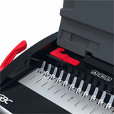 GBC CB12 CombBind Punch & Bind Machine, 3.6" x 17.9" x 11.4", Black, Red, 150 Sheet(s) Bind, 12 Punch (GBC200022) Each
