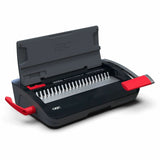 GBC CB12 CombBind Punch & Bind Machine, 3.6" x 17.9" x 11.4", Black, Red, 150 Sheet(s) Bind, 12 Punch (GBC200022) Each