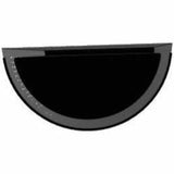 Rubbermaid Commercial Half Round Metallic Waste Receptacle, Open Top, 12 gal Capacity, 32" x 18" x 9", Steel, Textured Black  (RCPSH12EPLTBK) Each