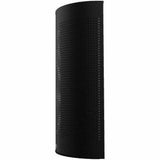 Rubbermaid Commercial Half Round Metallic Waste Receptacle, Open Top, 12 gal Capacity, 32" x 18" x 9", Steel, Textured Black  (RCPSH12EPLTBK) Each