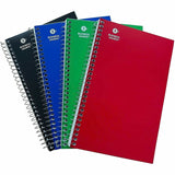 Business Source Notebook, Multi-colored Cover, 4/Pack, 6 Packs/Carton (BSN66414CT) Case of 24
