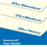 Hammermill Colors Copy Paper, Letter, 8½" x 11", 20 lb Basis Weight, Cream, 500 Sheets per Ream, 10/Carton (HAM168030CT) Case of 5000