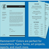 Hammermill 24lb Color Paper, Letter, 8½" x 11", 24 lb Basis Weight, Blue, 500 Sheets per Ream, 10/Carton (HAM103671CT) Case of 5000