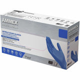 Ammex Nitrile Powder-Free Exam Gloves, Medium, 100/Box (AMXACNPF44100) Box of 100