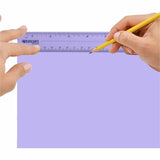 Westcott Shatterproof Plastic Ruler, 6", Transparent, Clear, 1/16 Graduations, 12/Box (ACM45016BX) Box of 12