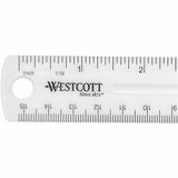 Westcott Shatterproof Plastic Ruler, 6", Transparent, Clear, 1/16 Graduations, 12/Box (ACM45016BX) Box of 12