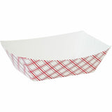 Genuine Joe 4 oz. Paper Food Tray, Red/White, 250/Pack, 4 Packs/Carton (GJO10311) Case of 1000