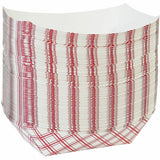 Genuine Joe 16 oz. Paper Food Tray, Red/White, 250/Pack, 4 Packs/Carton (GJO10312) Case of 1000