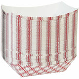 Genuine Joe 32 oz. Paper Food Tray, Red/White, 250/Pack, 4 Packs/Carton (GJO10313) Case of 1000