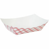 Genuine Joe 32 oz. Paper Food Tray, Red/White, 250/Pack, 4 Packs/Carton (GJO10313) Case of 1000