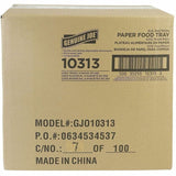 Genuine Joe 32 oz. Paper Food Tray, Red/White, 250/Pack, 4 Packs/Carton (GJO10313) Case of 1000