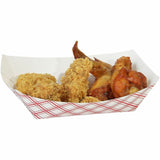 Genuine Joe 32 oz. Paper Food Tray, Red/White, 250/Pack, 4 Packs/Carton (GJO10313) Case of 1000