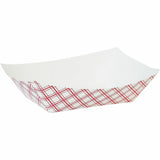 Genuine Joe 48 oz. Paper Food Tray, Red/White, 250/Pack, 2 Packs/Carton (GJO10314) Case of 1000