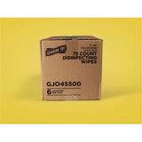 Genuine Joe Broad-Spectrum Disinfectant Wipes, Lemon Scent, 75 Wipes/Tub, 6 Tubs/Carton (GJO45500) Case of 6