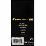 Pilot BP-1 RT Ballpoint Pens, Black Ink, 1.0 mm Pen Point, Retractable, Oil Based, Stainless Steel Tip (PIL21634) 1 Dozen