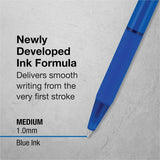 Pilot BP-1 RT Ballpoint Pens, Blue Ink, 1.0 mm Pen Point, Retractable, Oil Based, Stainless Steel Tip (PIL21637) 1 Dozen