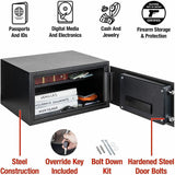 Sentry Safe X105P Security Safe, Internal Size 8.70" x 16.80" x 11.60", Black, 0.98 ft³, 2 Live-locking Bolt(s) (SENX105P) Each