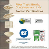 World Centric Compostable Fiber Plate, 6" Diameter, Food, Natural, Bamboo, 1000/Carton (WORPLSCU6LFP) Case of 1000